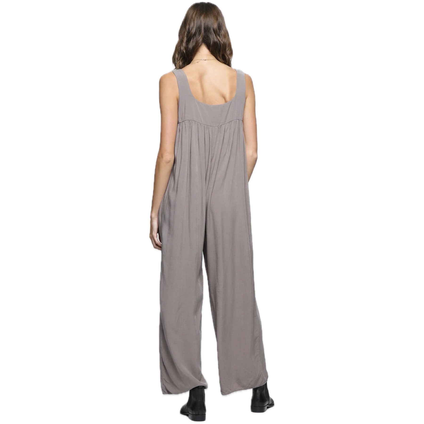 Present Moment Babydoll Jumpsuit with Pockets