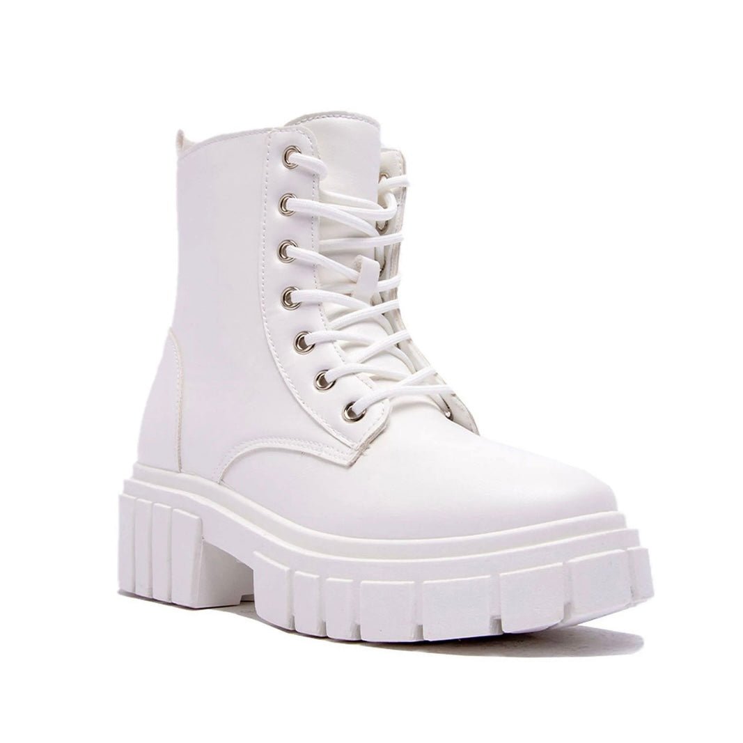 White Combat Boots - Dainty Hooligan