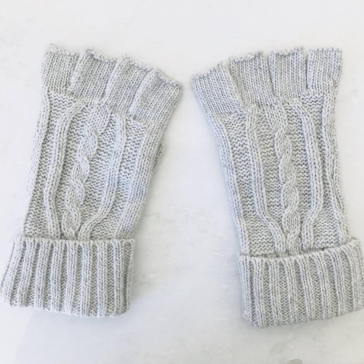 Feeling It Fingerless Knit Gloves In Grey - Dainty Hooligan