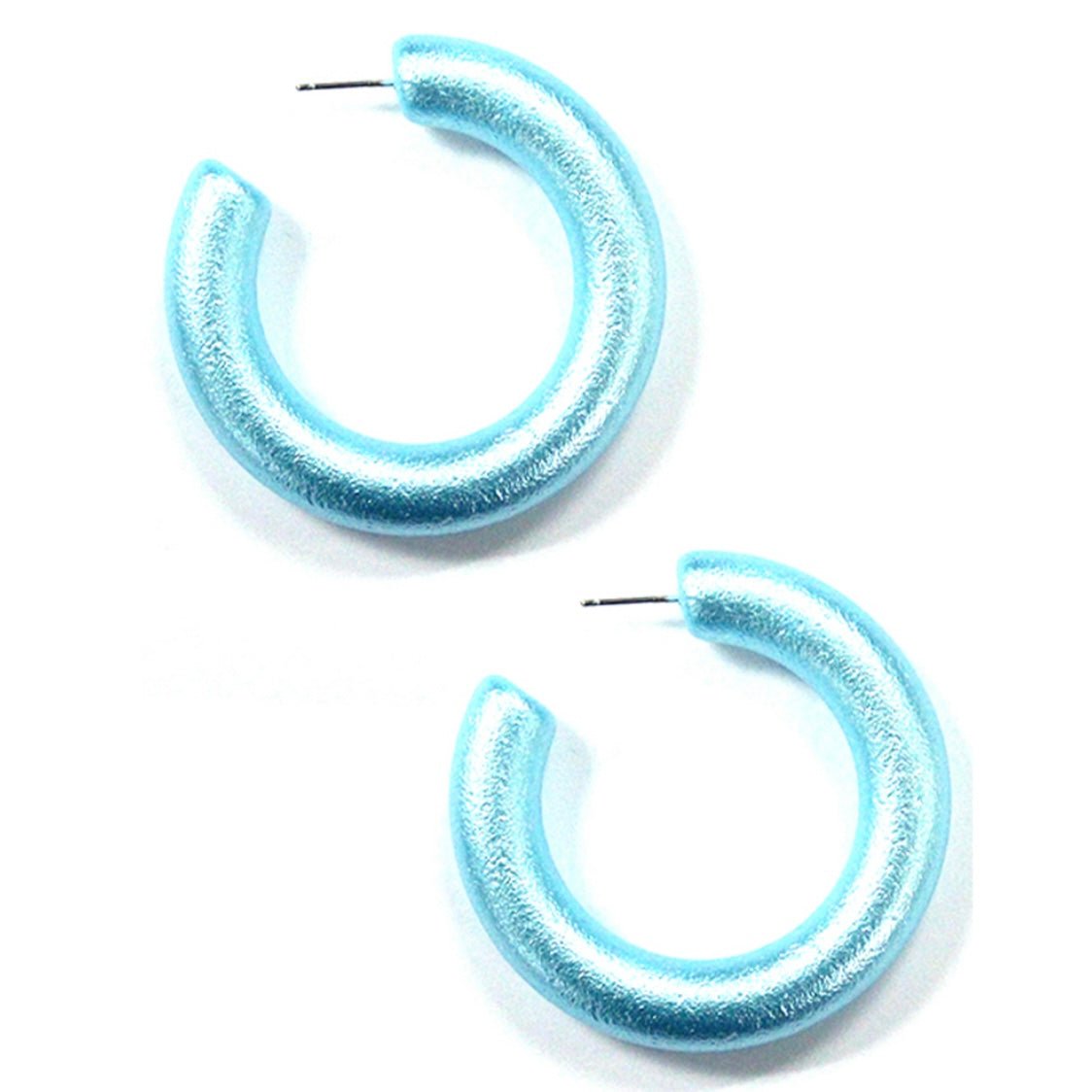 Aquamarine Shine Blue Hoop Earring