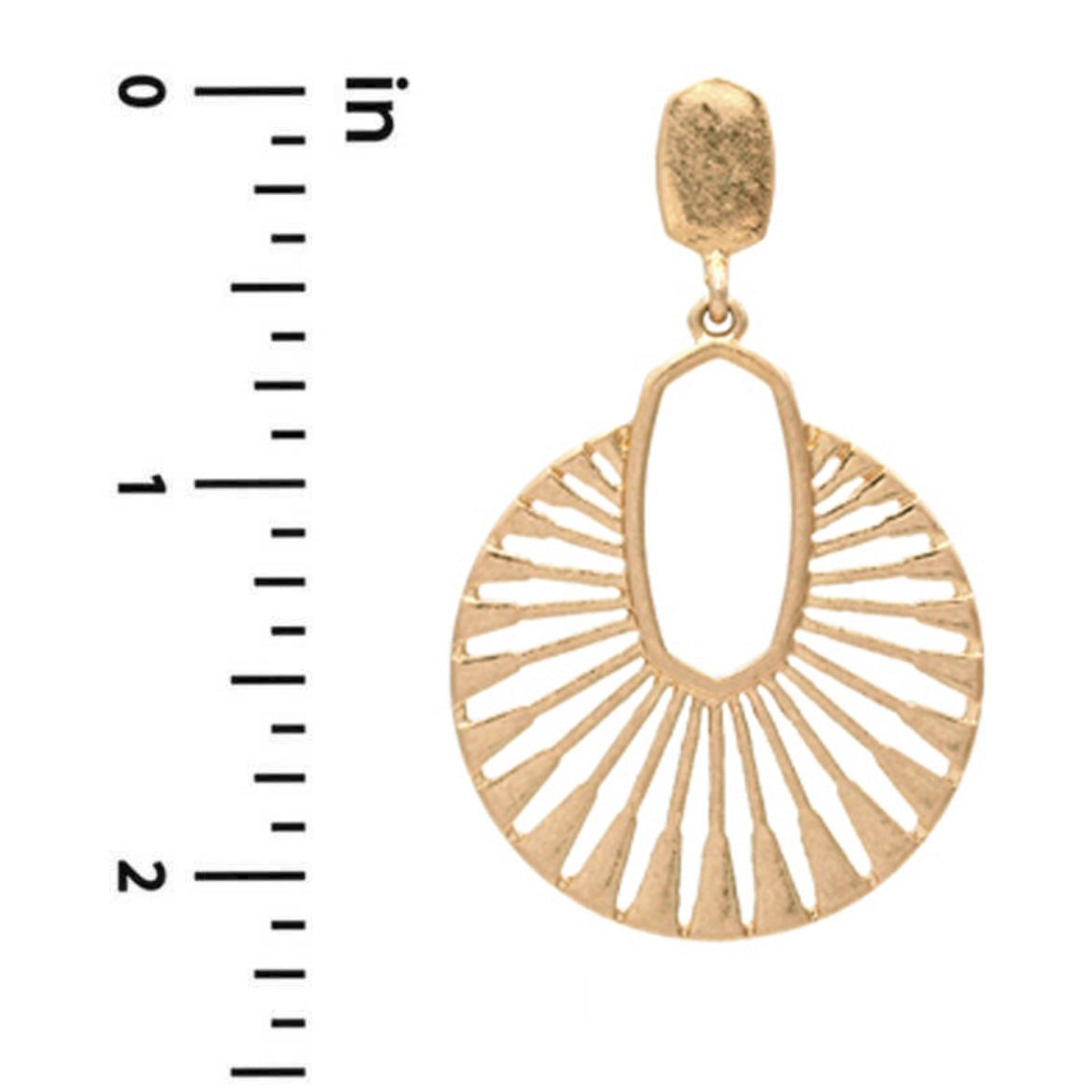 Divine Connection Lasercut Earrings in Gold