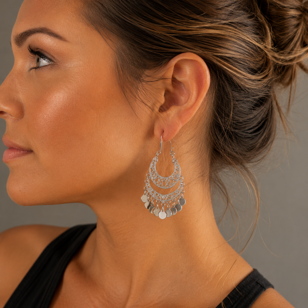 Let's Go To Bali Dangle Silver Earrings