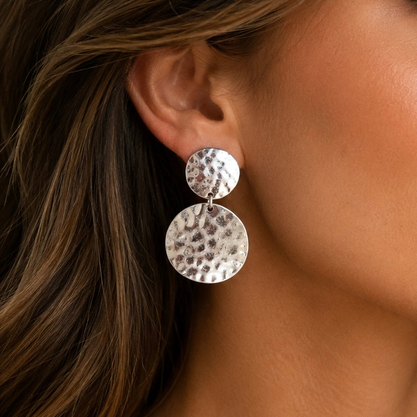 Sterling Texture Earrings in Silver