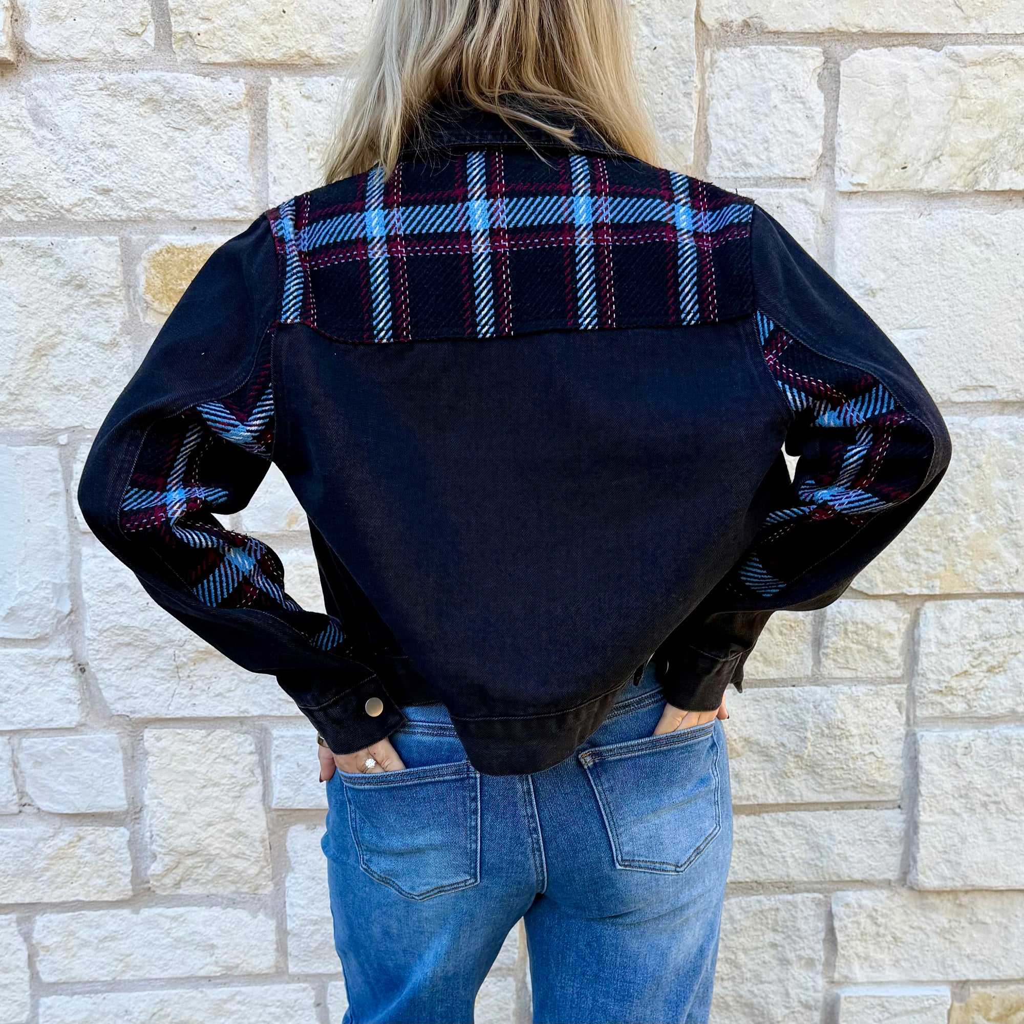 Highland Patchwork Denim Jacket - Dainty Hooligan Highland Patchwork Denim Jacket - Dainty Hooligan