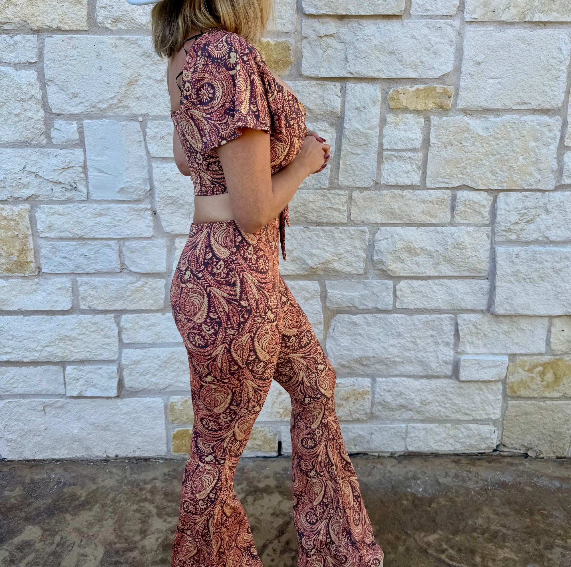 Boho Harmony Paisley Tie-Front Set