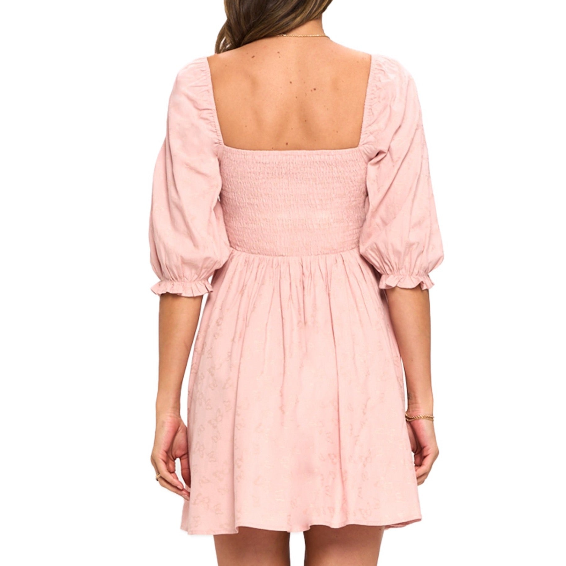 In Love Butterfly Babydoll Dress in Pink