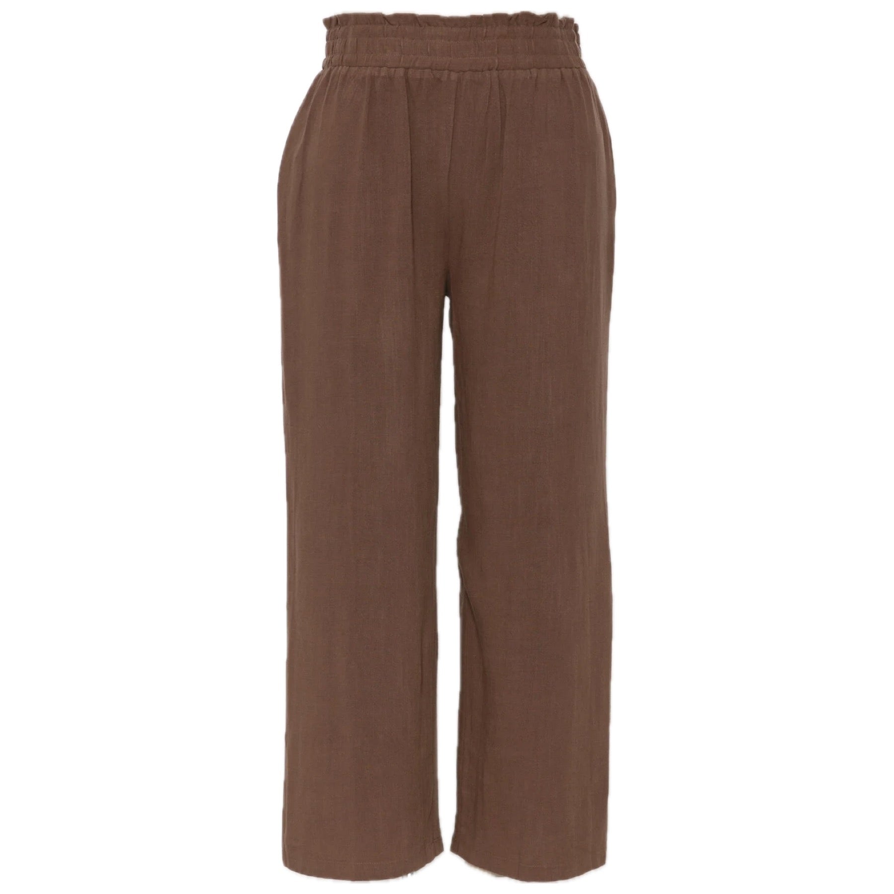 Wide Leg Linen Like Pants (Plus Size)