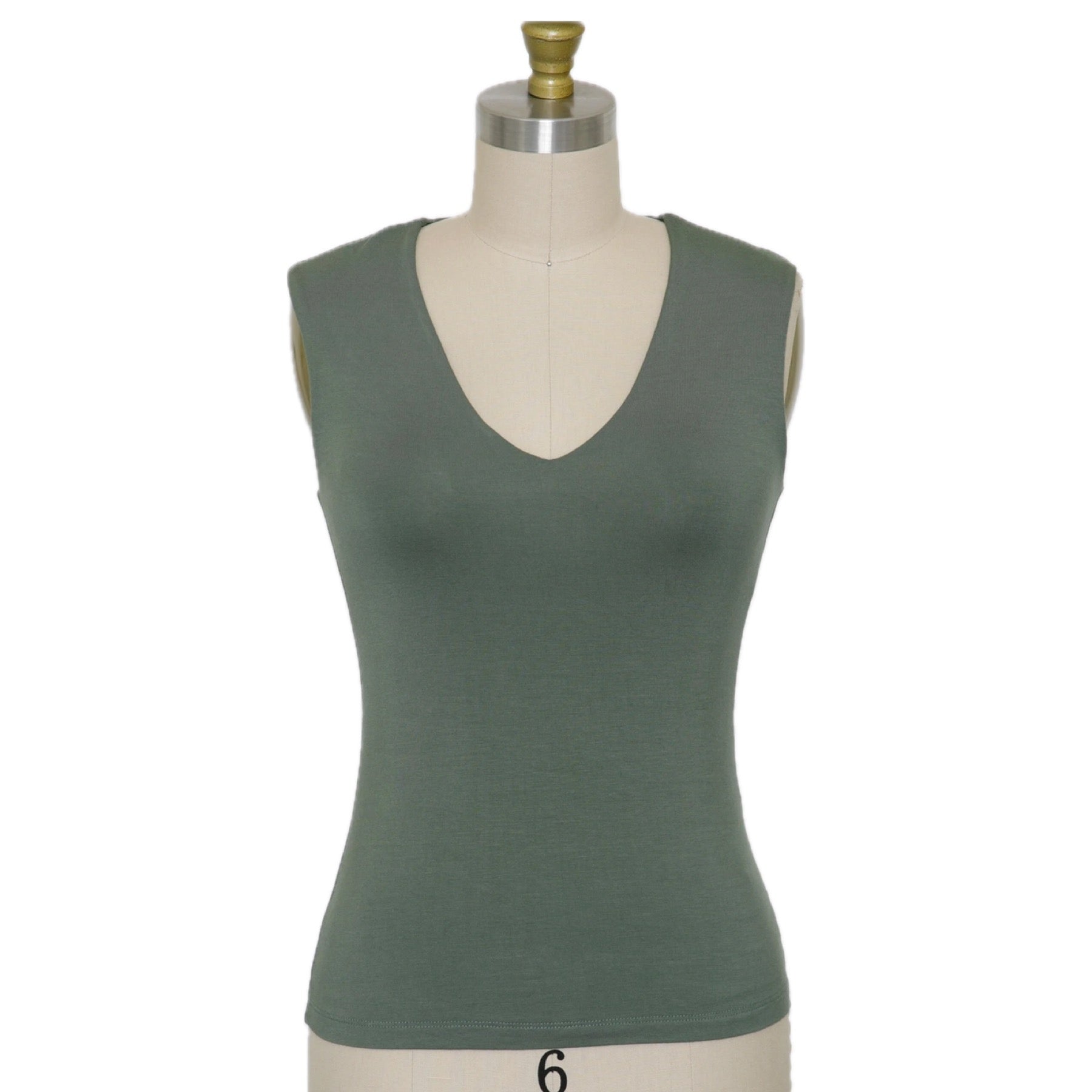 Double Lined VNeck Tank (Plus Size)