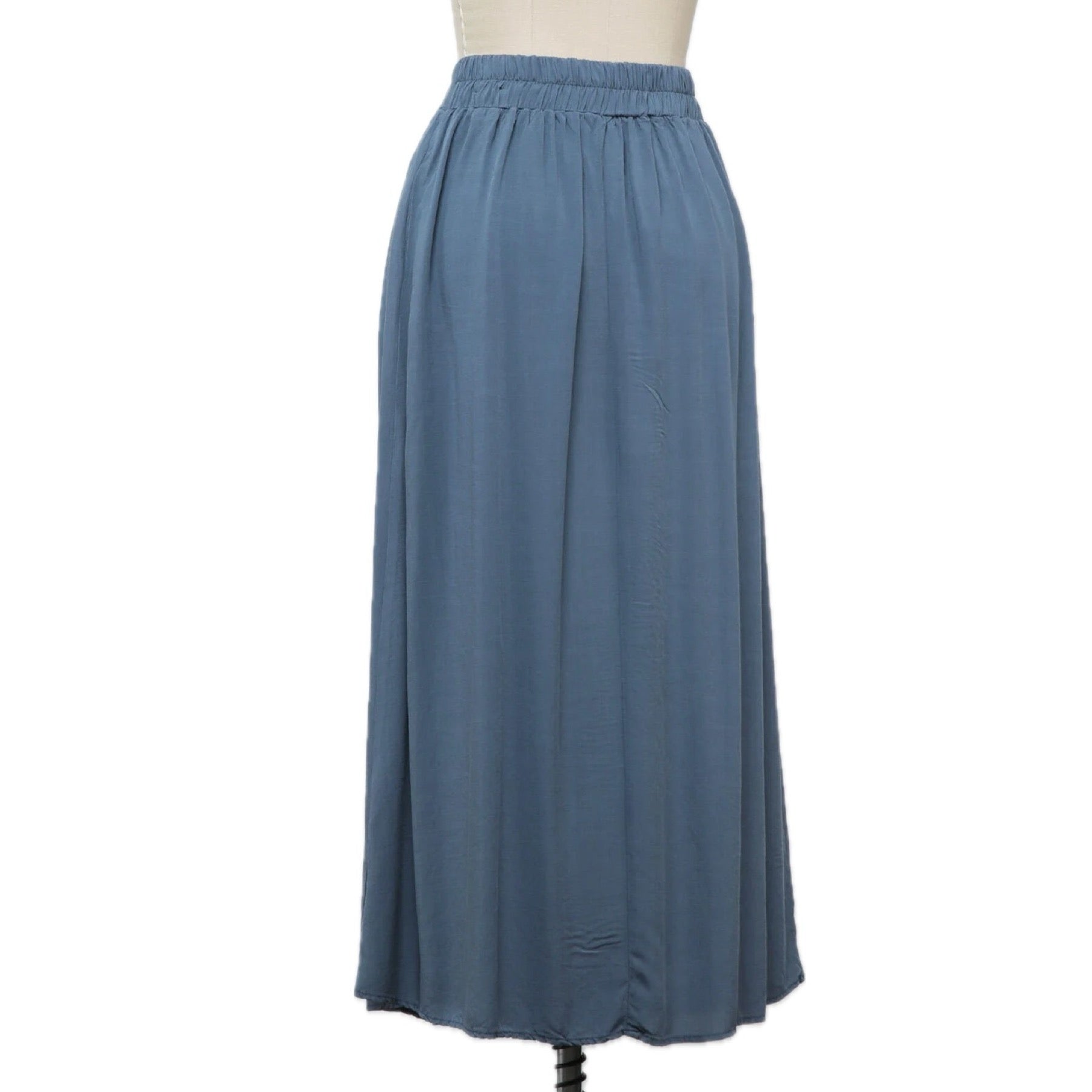 Make My Day Blue High Waist Maxi Skirt