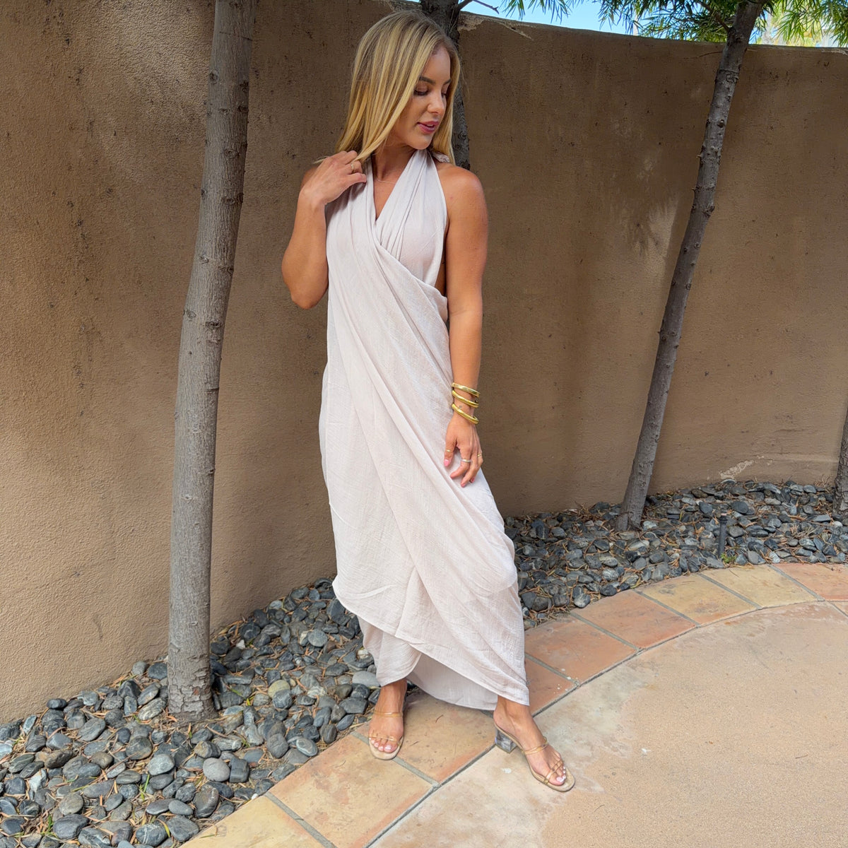 cowl neck dress Cowl Corset Dress