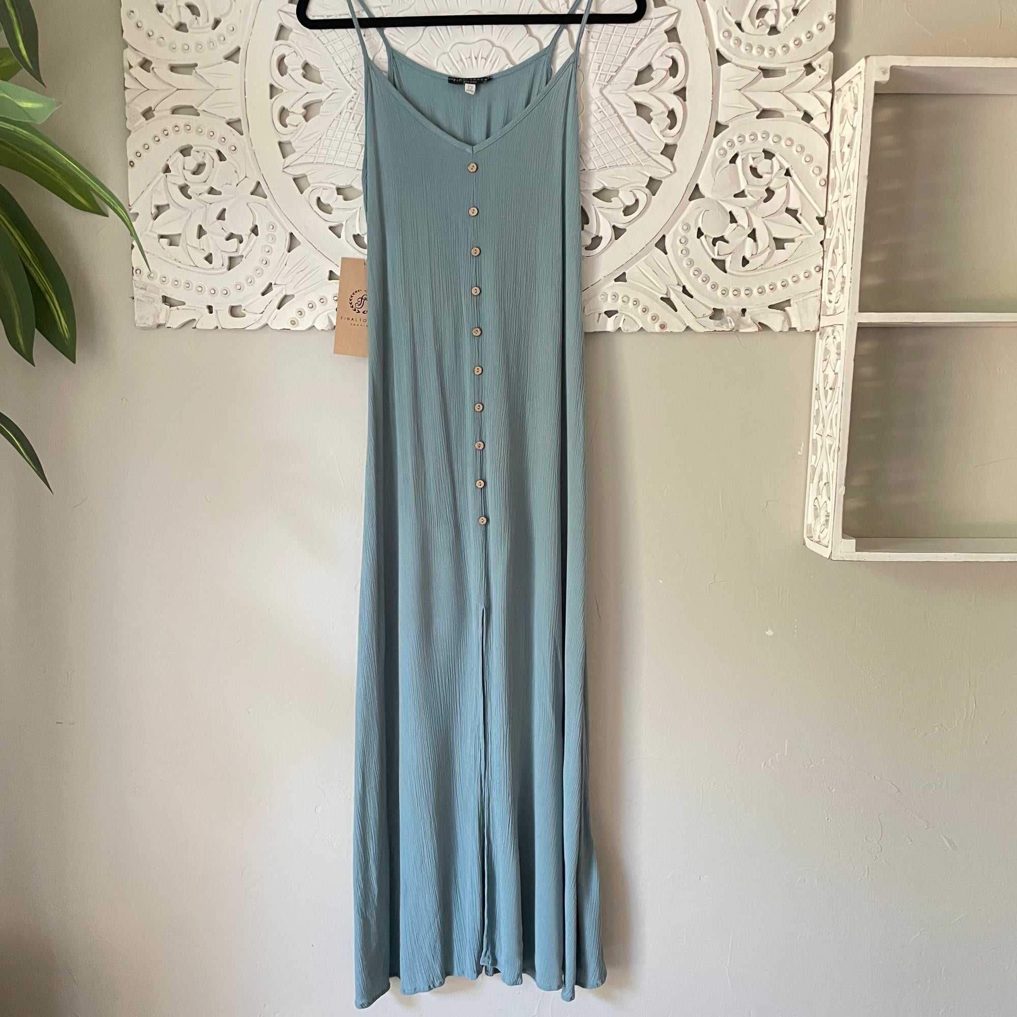 Baby Blues Button Up Maxi Dress
