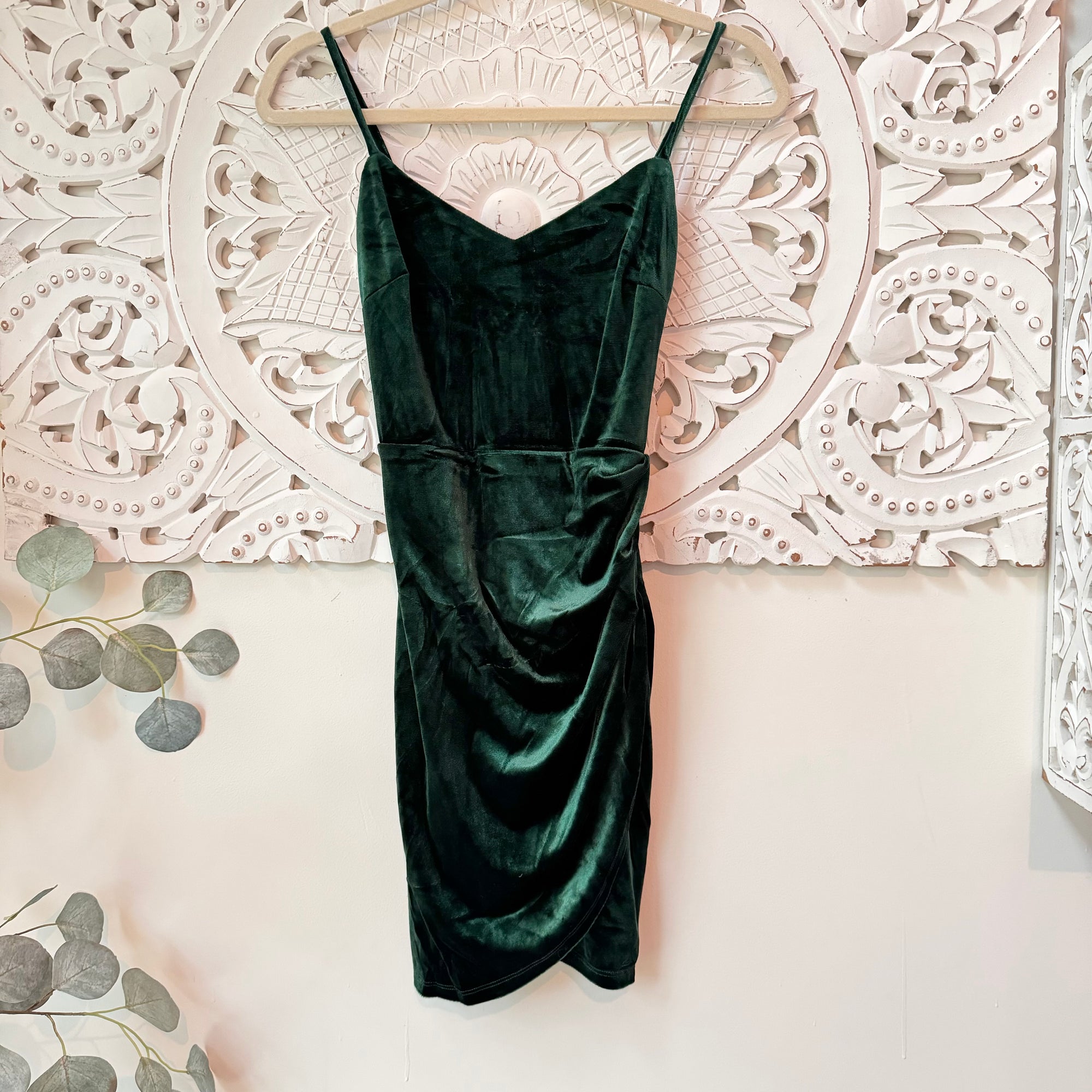 Hunter Green Velvet Party Dress - Dainty Hooligan Hunter Green Velvet Party Dress - Dainty Hooligan