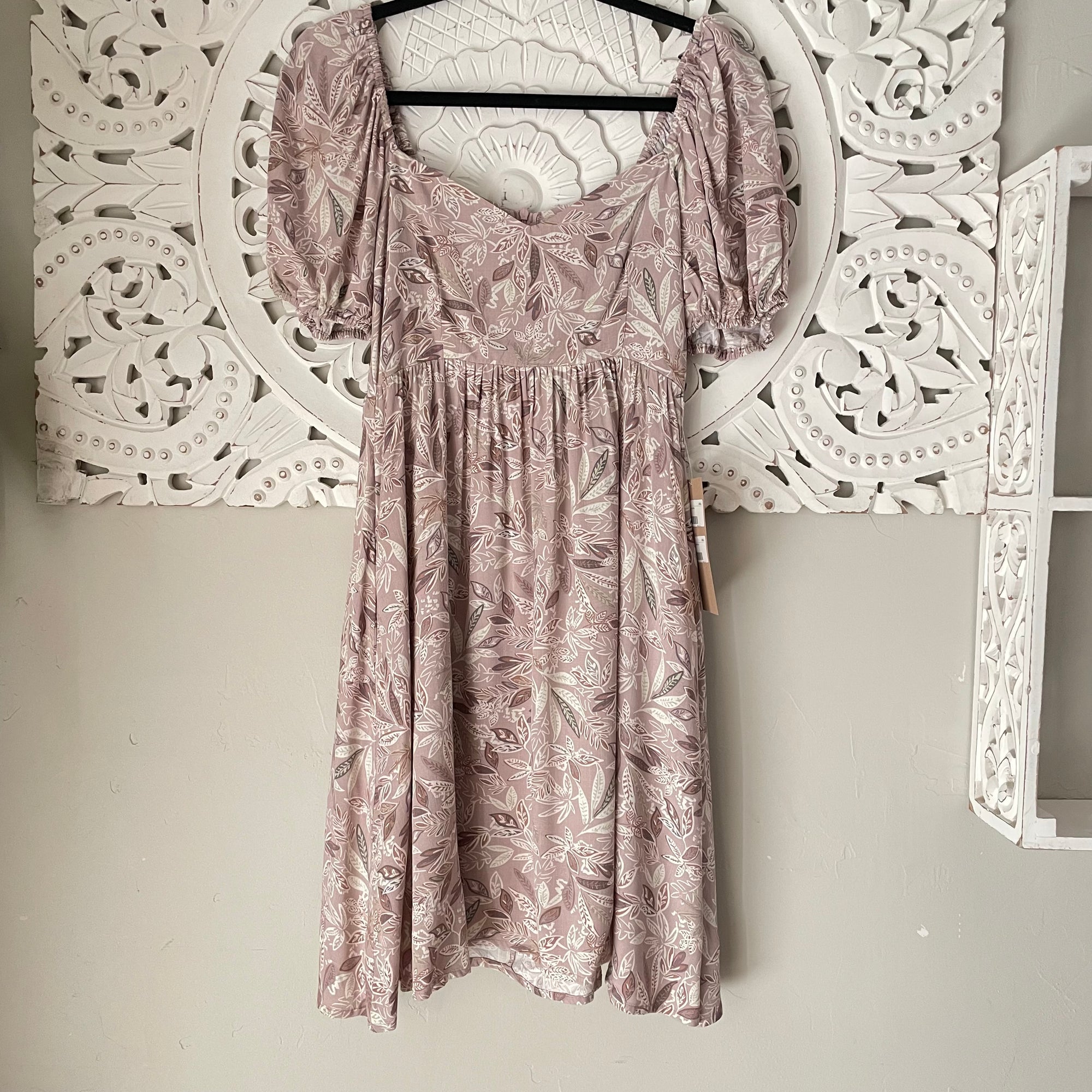 Mid Autumn Mauve Print Dress