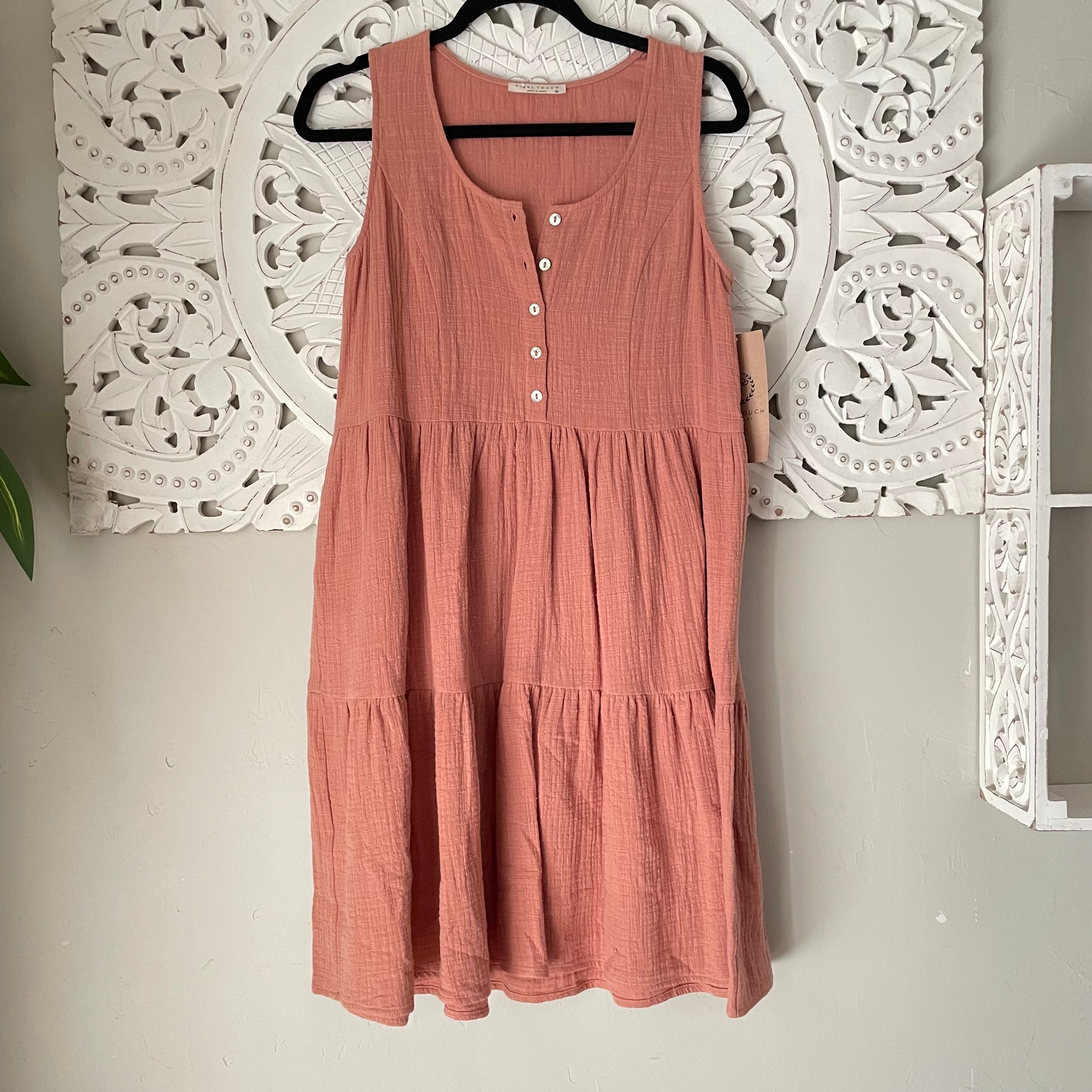 Sweet As Can Be Linen Dress in Rose