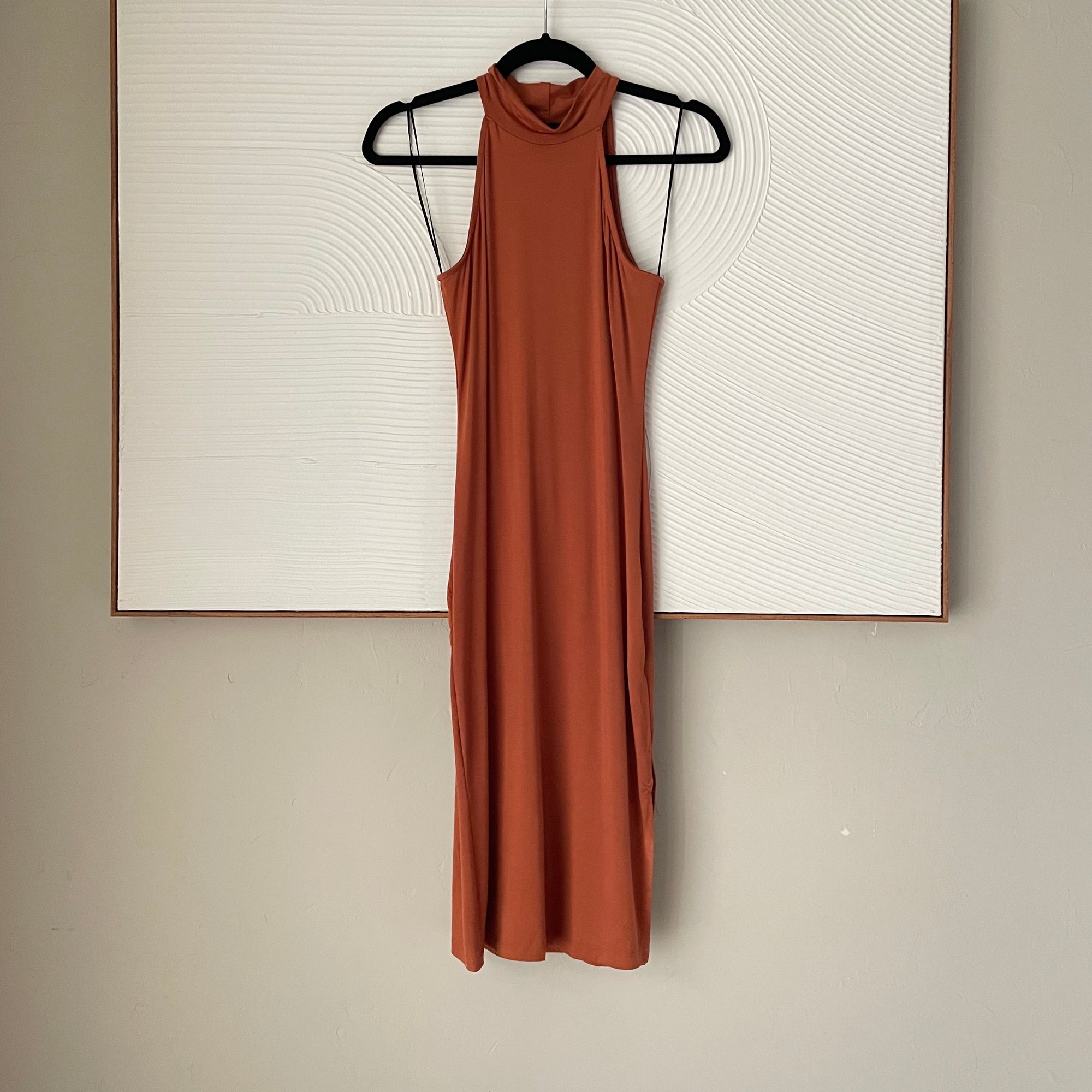 Amazed Midi Dress in Rust