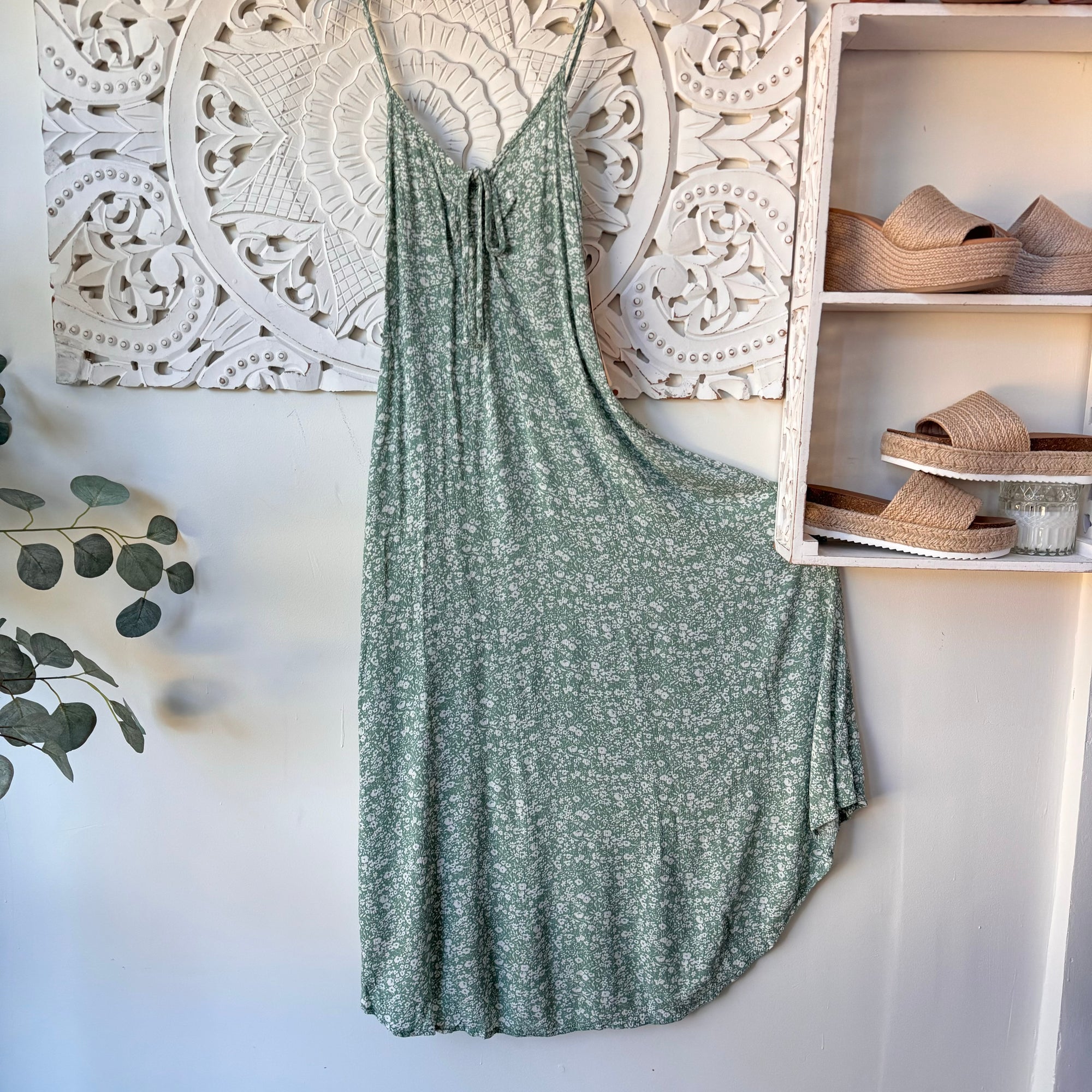Pinch Me Green Floral Print Maxi Dress - Dainty Hooligan Pinch Me Green Floral Print Maxi Dress - Dainty Hooligan