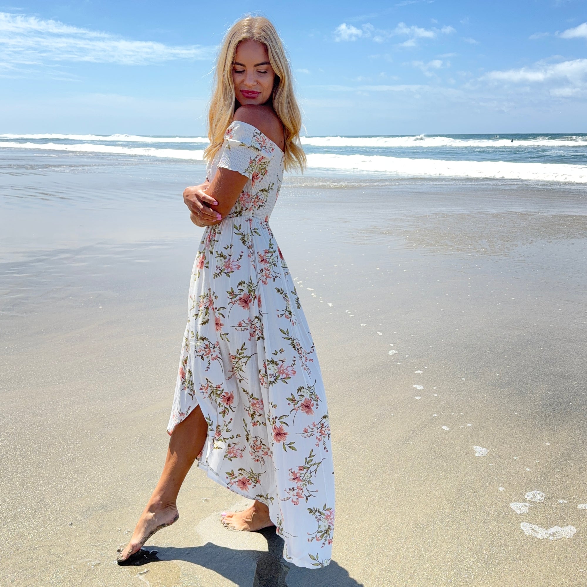 Sea Breeze Blossom Maxi Dress