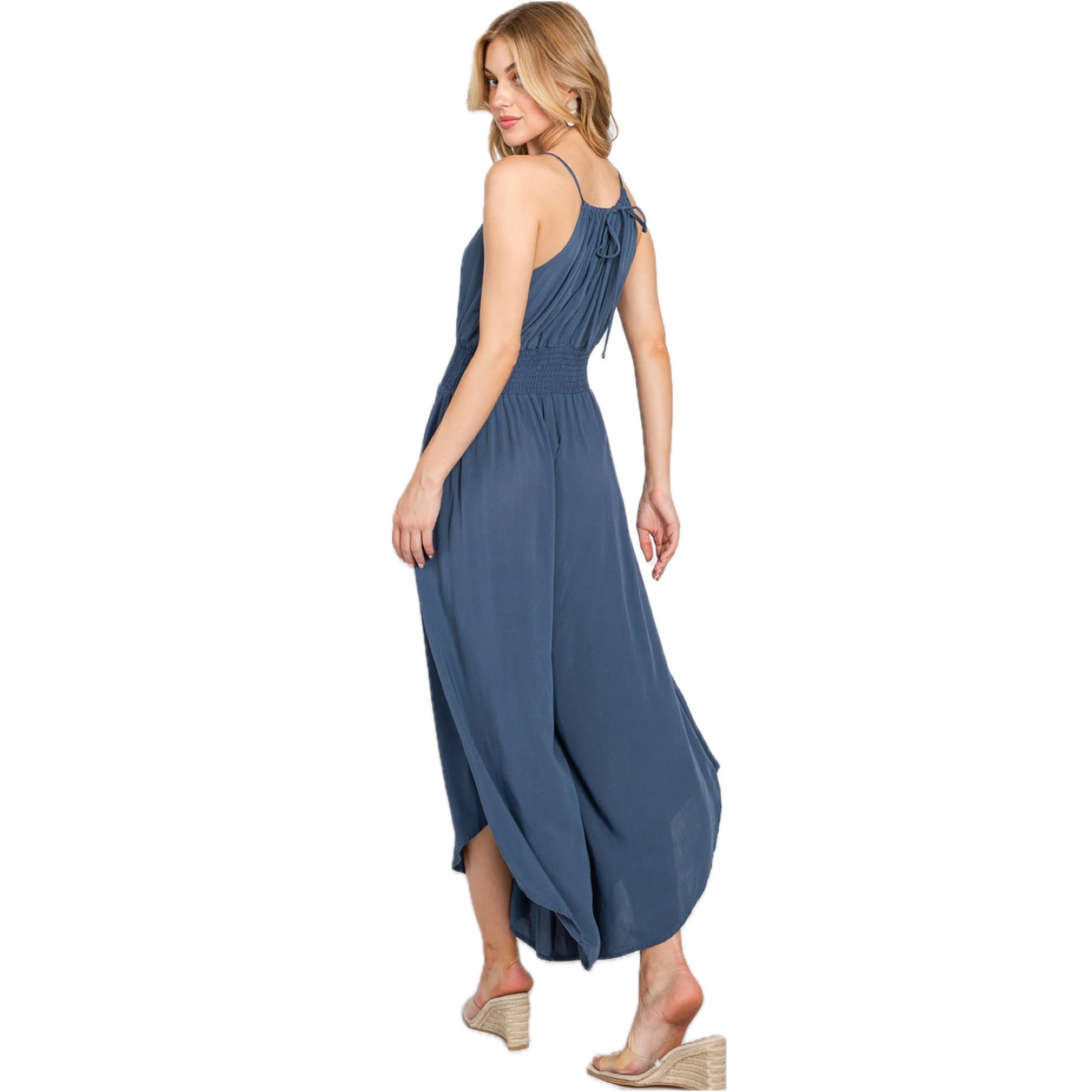 Moments to Remember Smock Waist Jumpsuit