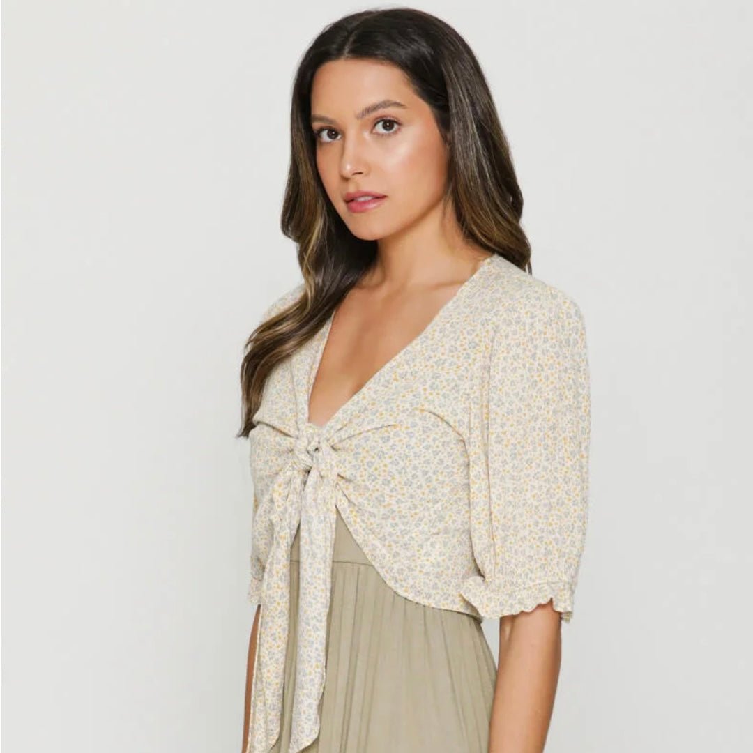 Sweet Thing Floral Kimono Crop Top
