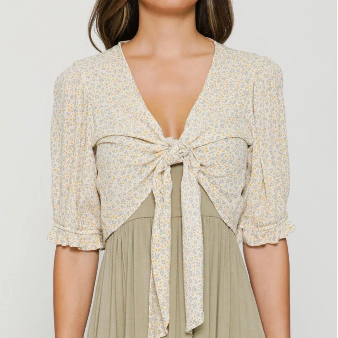 Sweet Thing Floral Kimono Crop Top