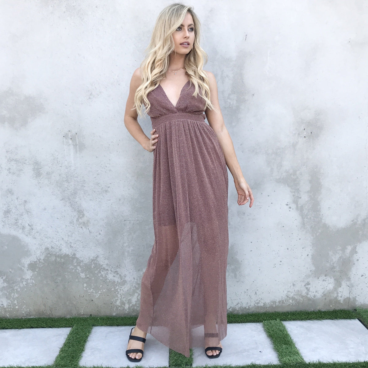 Chic & Sparkle Maxi Dress - Dainty Hooligan