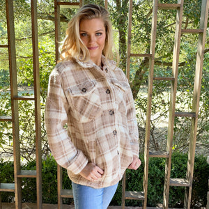 Kiss & Make Up Plaid Boyfriend Jacket - Dainty Hooligan