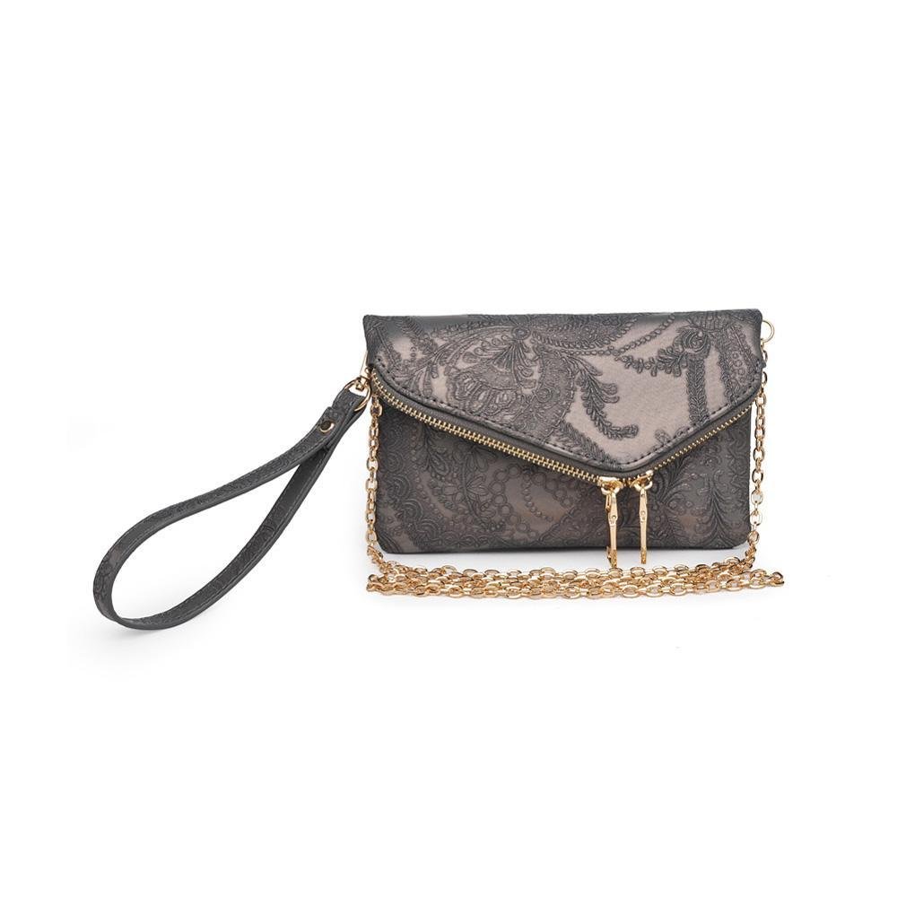 Lucy Wristlet Floral Pewter - Dainty Hooligan