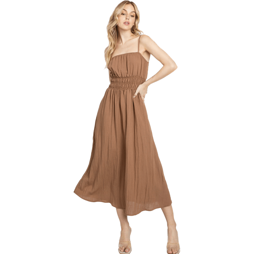 Just Like That Camel Ankle Maxi Dress - Dainty Hooligan Just Like That Camel Ankle Maxi Dress - Dainty Hooligan
