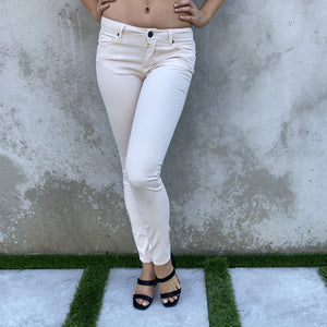 Classic Skinny Pants In Cream - Dainty Hooligan