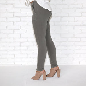 Cargo Skinny Pants In Pale Olive - Dainty Hooligan