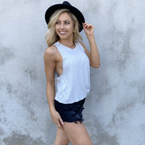 Bring It On Jersey Grey Tank Top - Dainty Hooligan