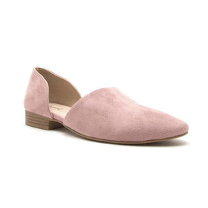 Flat Out Suede Slip On In Pink - Dainty Hooligan