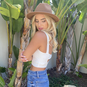 Your Love is Money Crop Top in Ivory - Dainty Hooligan