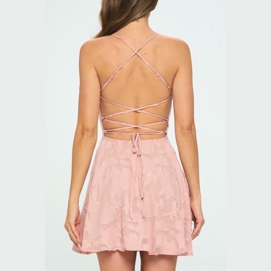 Vintage Pink Lace Dress