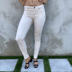 Classic Skinny Pants In Cream - Dainty Hooligan