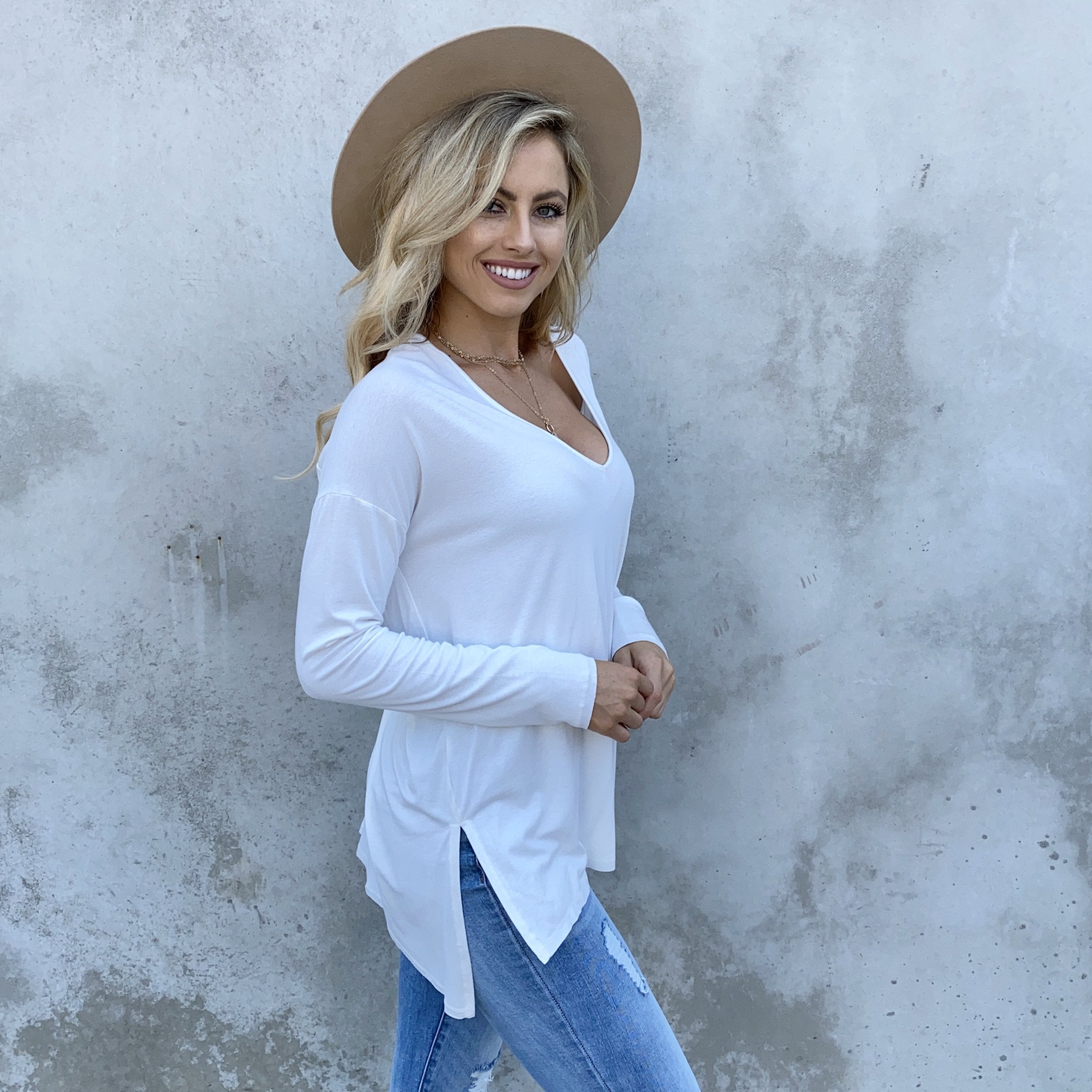 Dusk to Dawn Tunic Top In White - Dainty Hooligan