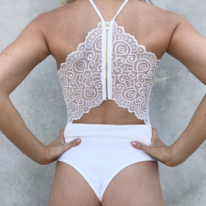 Dreaming of Lace Bodysuit in White - Dainty Hooligan
