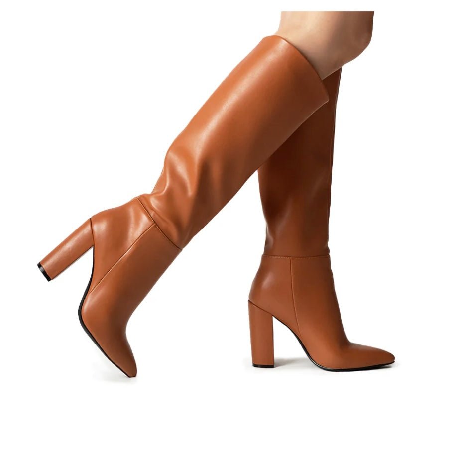 Signal 181 Cognac Knee High Boots - Dainty Hooligan