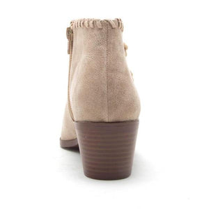 Whipstitch Booties in Oatmeal - Dainty Hooligan