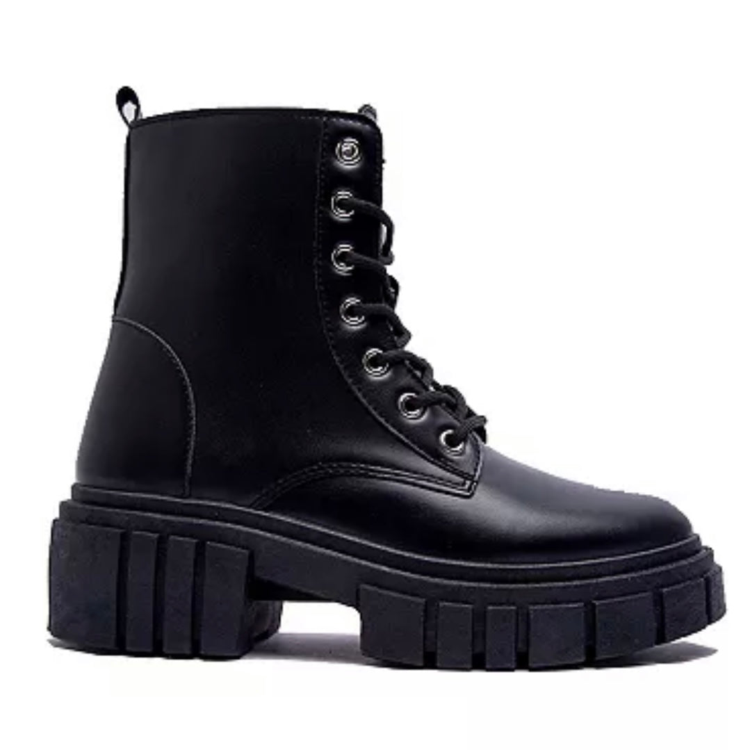 Black Combat Boots - Dainty Hooligan