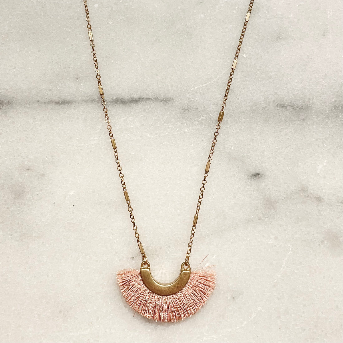 Love Always Pink Fringe Necklace - Dainty Hooligan