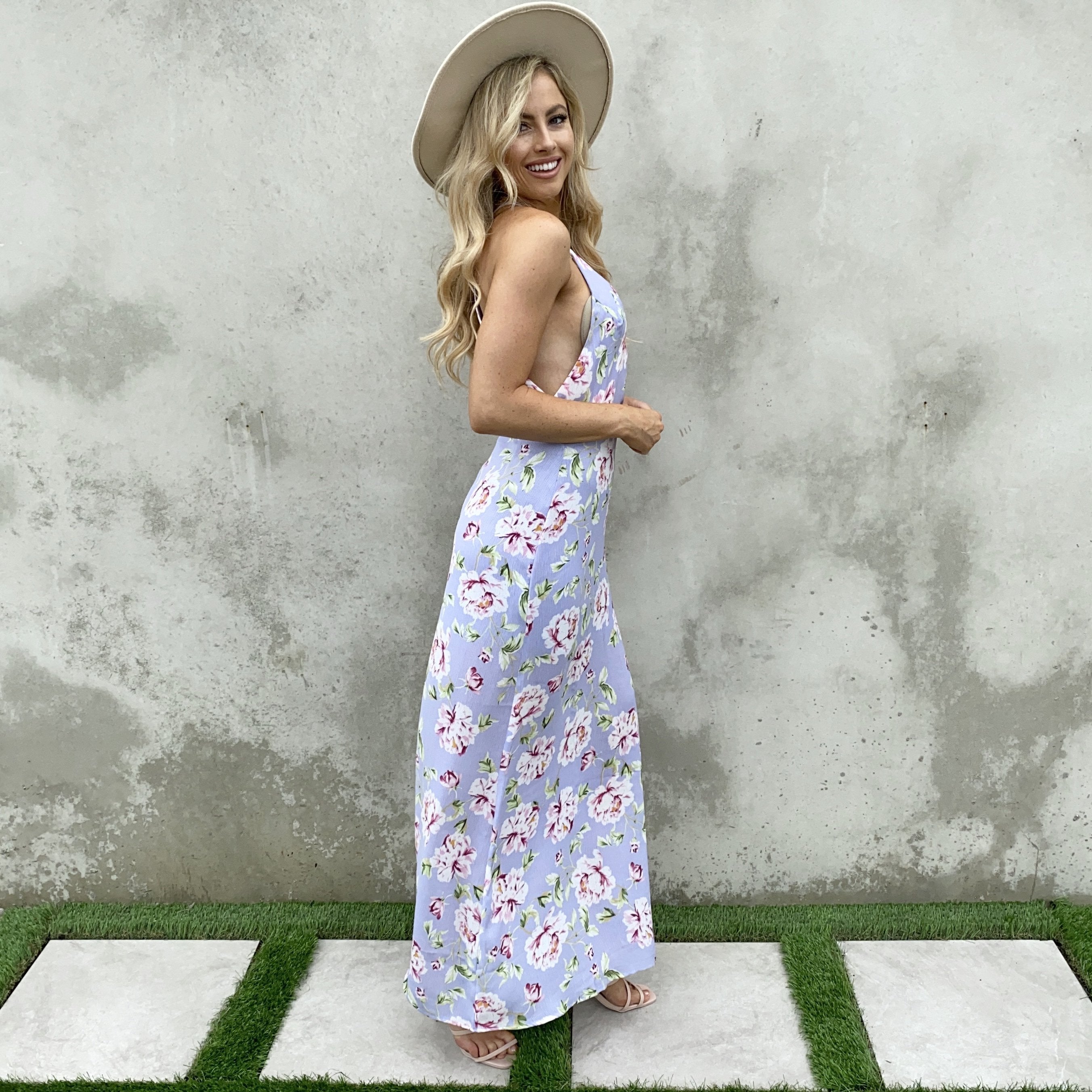 Pretty in Lilac Floral Maxi Dress - Dainty Hooligan