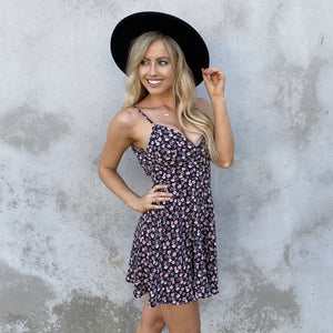 Grows In The Dark Floral Skater Dress - Dainty Hooligan