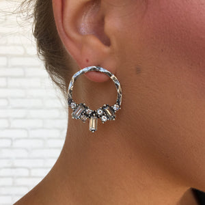 Love Linked Crystal Silver Earrings - Dainty Hooligan