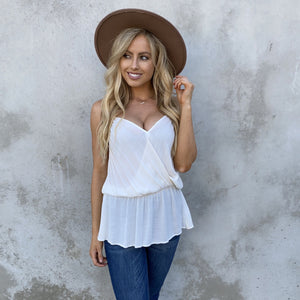 That’s A Wrap Linen Ivory Top - Dainty Hooligan
