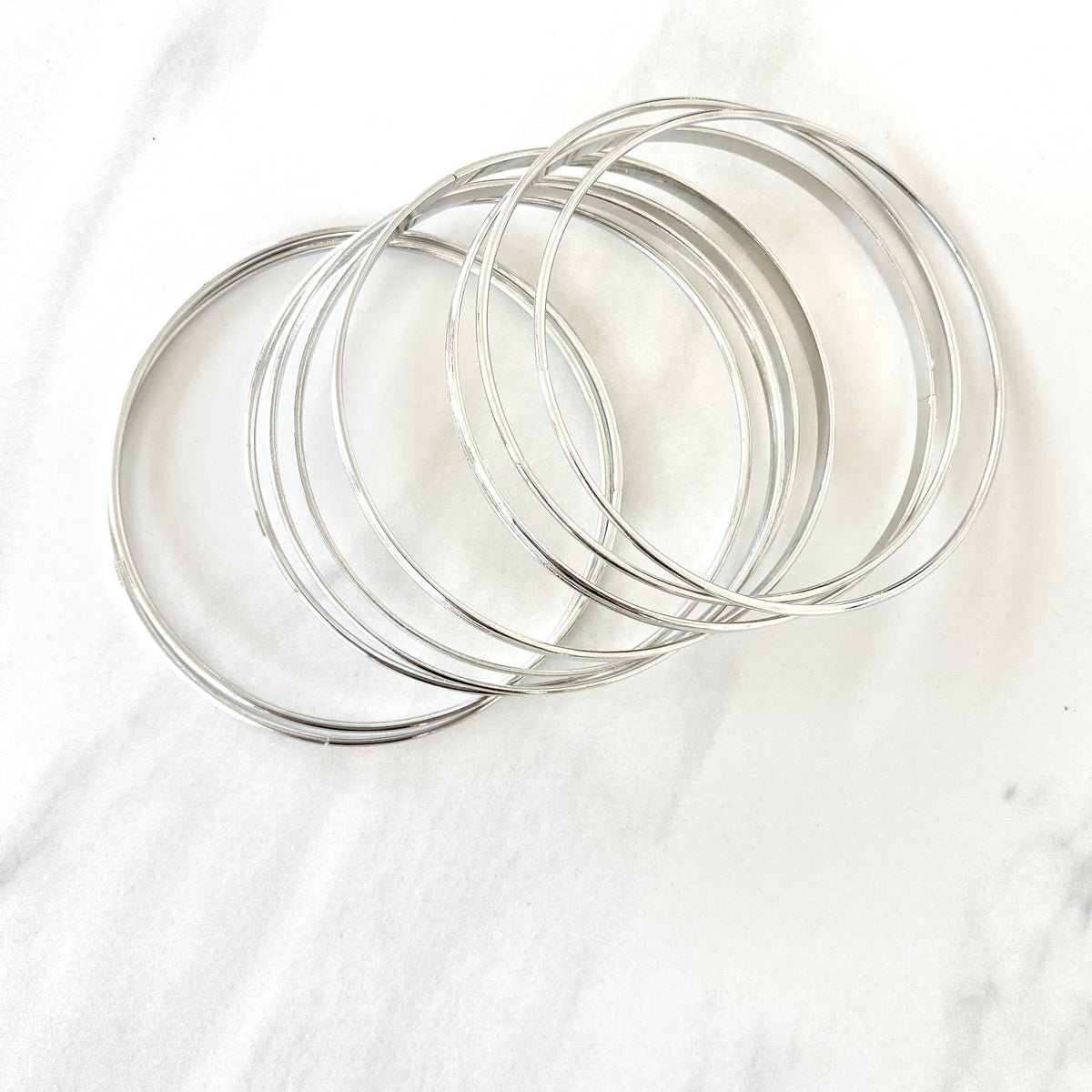 Athena Silver Bangle Set - Dainty Hooligan