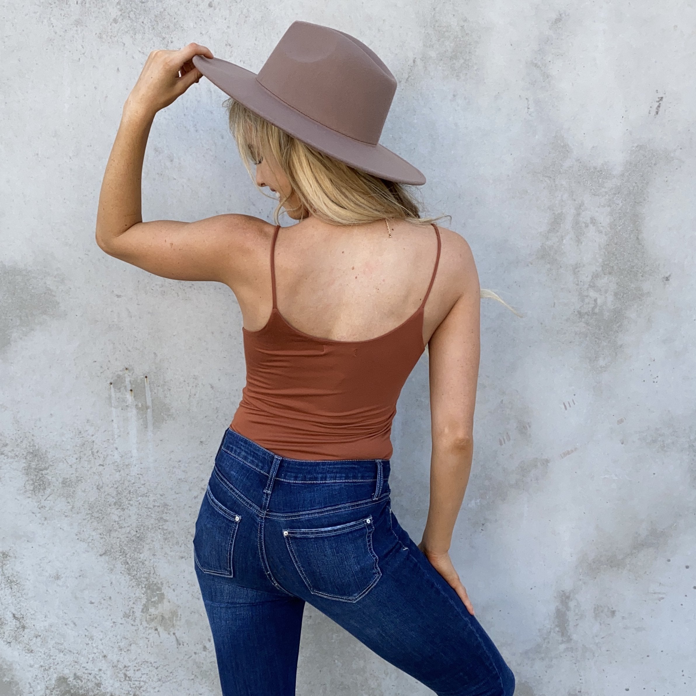 Camel Brown Double Lined Tank Top - Dainty Hooligan