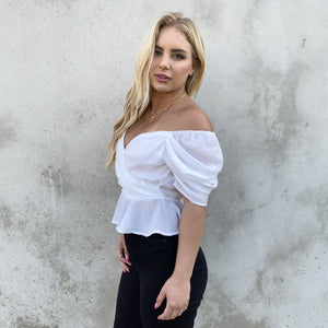 Set The Mood White Blouse - Dainty Hooligan