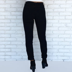 Annabelle High Waist Black Denim Skinny Pants - Dainty Hooligan