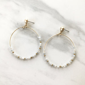 Though It Through Gold Hoop Earrings - Dainty Hooligan